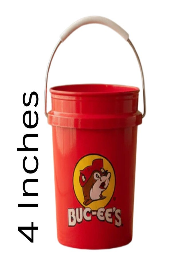 Buc-ee's Mini Red Bucket, 18 Ounce Portable Container with Handle, Plastic Storage Pail - Image 2